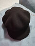 佰薏 帽子女士韩版秋冬季羊毛呢贝雷帽英伦气质时尚百搭鸭舌八角礼帽 BLM-41黑色 可调节(54-59cm) 实拍图