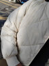 子牧棉麻2023冬装 女韩版百搭轻薄棉服宽松菱形格棒球服外套2017 米白色 M(建议95-105斤) 实拍图