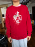 真维斯童装男童卫衣春秋款2025新款儿童秋装衣服男孩打底衫中大童套头衫上衣 【春秋款】红/少年中国 110 实拍图