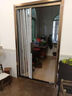 透明亚克力水晶板折叠门推拉门隐形楼梯口厨房免打孔空调隔断移门 黑色框 下单定制 实拍图