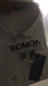 罗蒙短袖衬衫男士薄款条纹衬衫商务职业工装衬衣男装L82D08-15白 42 实拍图