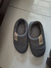 惠夫人冬季棉拖鞋女包跟居家情侣保暖防滑月子鞋家用男士简约厚底 细格子包跟 深灰 40-41 (适合39-40码穿) 实拍图