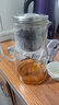 花间道飘逸杯泡茶壶全玻璃一键茶水分离茶具套装按压式玻璃茶壶可加热 4杯+单壶 680ml 实拍图
