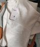 卡帝乐鳄鱼（CARTELO）卫衣男2024春秋季休闲提花长袖T恤男士上衣服男装打底衫 白色 XL 实拍图