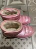 哈比熊童鞋儿童雪地靴男童靴子加绒棉鞋女童短靴AW7089 粉色28码 实拍图