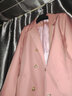 翊尚美休闲小西装外套女春季新款设计感小西服职场通勤穿搭小个子女装 粉色 【高品质免烫抗皱面料】 L 【推荐105-115斤】 实拍图