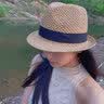 奇沛儿（QIPEIER）2026草编礼帽女英伦风户外凉帽女士爵士帽旅游防晒遮阳帽子女夏季 爵士帽-卡其 可调节 实拍图