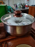 304不锈钢消毒锅茶洗带盖大号茶杯消毒锅 电磁炉洗茶杯具盆消毒盆 18cm茶具消毒锅砂光（304） 实拍图