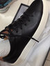 百丽低帮板鞋男牛皮革简约休闲鞋小白鞋A0548CM1 黑/杏2 44 实拍图