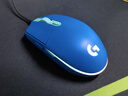 罗技（G）G102二代有线游戏鼠标机械电竞RGB小手个性化定制防滑贴桌垫耿鬼电竞宏编程轻量化百元性价比 G102蓝色+鼠标垫 实拍图