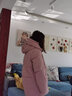 素羽轻罗羽绒服女中长款冬2025年新款韩版加厚宽松面包服学生外套上衣女装 粉红色 L 实拍图