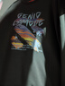 GENIOLAMODE卫衣男士秋冬季圆领时尚简约字母涂鸦百搭印花青年衣服 深灰 3XL 实拍图