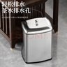 AKBK不锈钢茶水桶垃圾桶茶渣桶储水桶干湿分离茶叶废水桶 12L砂钢银 实拍图