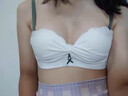 绮罗密语内衣女士聚拢舒适光面无痕文胸套装无钢圈美背性感小胸调整型胸罩 蓝色（单文胸） 80B /36B 实拍图