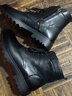 老人头（LAORENTOU）马丁靴男加绒棉鞋秋冬季保暖男士雪地靴头层牛皮短靴 LA33 黑42 实拍图