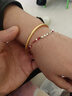 兴颖金包银手镯女素圈实心古法磨砂999黄金24K足金传承镯子送女友礼物 金1.3克-总重约20克-58圈口素圈手镯 实拍图
