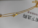 周生生黄金项链 足金十字扣圈素链 百搭锁骨链 09257N计价 40厘米 - 4.44克(含工费200元) 实拍图
