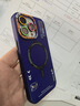 秒扬 磨砂半透明高级iPhone15手机壳苹果14promax磁吸无线充电13pro防摔保护12全包 潮牌壳【磁吸】半透磨砂深蓝+夜光彩色镜头膜 iPhone 15promax 实拍图