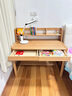 源氏木语儿童书桌可升降实木学习桌北欧写字桌家用【橡木书桌+矮架1.1m】 实拍图