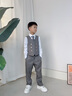 衣诺坊儿童西服马甲套装男童演出服灰色礼服 高级灰：马甲套装 120CM 实拍图