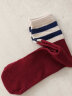 南极人儿童袜子女童过膝长袜子堆堆袜男童足球袜长筒袜子 组合A(黑底白条+竖条姜黄+竖条酒红+白底红条) L 晒单实拍图