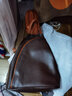 钢琴师真皮防盗双肩包女2026新款时尚休闲软皮头层牛皮皮质女士防偷背包 咖啡配棕简版 实拍图