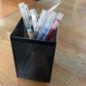 得力(deli)金属网纹方形笔筒 办公桌面收纳盒 黑色 实拍图