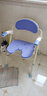 安寿日本安寿可折叠防滑洗澡椅老人铝合金沐浴凳孕妇残疾人浴室淋浴椅 蓝色凹形沐浴椅 实拍图