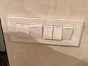 公牛（BULL）118型带开关插座 G04象牙白色大号墙壁面板4位电视墙厨房专用四位 五开单控（5开16A单联大号四位） 暗装195型长方形自由组合家用 实拍图