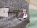 恒源祥100%羊毛衫秋冬季新款男士长袖纯色毛衣男装中年爸爸套头针织衫 15001006浅灰 L 175 实拍图