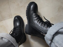 回力（Warrior）官方马丁靴女鞋秋冬季英伦风女士高帮厚底增高工装短靴子女黑色37 实拍图