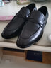轩威斯（xuanweisi）皮鞋男真皮透气一脚蹬英伦休闲男士尖头商务正装潮流发型师男鞋子 黑色 38 实拍图