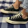匡威（Converse）【滔搏运动】匡威男鞋女鞋低帮帆布鞋复古系带硫化鞋情侣款黑色 162058C 42.5 实拍图