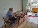 曲美家居 餐桌餐椅 现代轻北欧一桌四椅餐厅餐桌椅组合 一桌四椅 （1.3m） 深橡色 实拍图