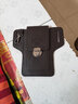 途尊（kingtrip）新款手机腰包男士工地干活手机皮套可放烟盒挂钥匙穿皮带 棕色简约版 实拍图