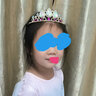 蓝莓兔儿童皇冠头饰公主女童发卡王冠宝石发箍彩色钻石女孩水晶发夹发饰 皇冠-三滴（金） 实拍图