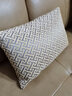 居八佰 奢华提花抱枕欧式客厅沙发靠垫床头靠枕办公室腰枕汽车靠背垫 灰紫工字（雪尼尔提花） 30*50cm腰枕套+枕芯 实拍图