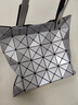 CLEVER & KETCH几何菱格包包女包2023新款大容量托特包购物袋通勤大包女士手提包 幻彩白 实拍图