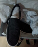 森达男鞋一脚蹬平底休闲鞋舒适透气布鞋男板鞋帆布鞋V7R13BM3 黑色 43 实拍图