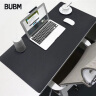 BUBM 鼠标垫中号办公室桌垫笔记本电脑垫键盘垫办公写字台桌垫游戏家用垫子防水支持大货定制 黑色中号单面 实拍图