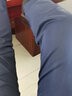 罗蒙短袖t恤男士冰丝纯棉宽松POLO翻领衫商务休闲中年爸爸装刺绣上衣 藏青[纯棉] L（推荐125-135斤） 实拍图