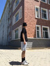 雅鹿休闲短裤男夏季薄款裤子男士潮牌宽松直筒男裤五分裤中裤沙滩裤 507灰色 XL 实拍图