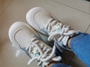 回力女鞋厚底小白鞋女2025秋季百搭休闲鞋子女新款面包鞋运动板鞋潮 米蓝 40 (250mm) 实拍图