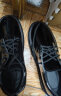 回力皮鞋男秋冬季新款休闲英伦风厚底增高男鞋圆头潮流商务正装鞋子男 黑色 0827 42 实拍图
