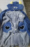 果壳（Gukoo）情侣睡衣冬季IP联名毛绒保暖连帽卡通女士家居服睡袍男睡衣送礼D 冰蓝男睡袍 XL 实拍图