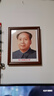 毛主席画像中堂挂画客厅壁画挂像相框国画框老年伟人头像墙画 标准像咖啡框41号 宽度32*38高度  有框  加厚背板+透明高清画 实拍图