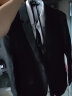 罗蒙（ROMON）西服套装男秋季商务修身西装男士正装结婚礼服男装 黑色XL 晒单实拍图