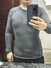 迪卡侬（DECATHLON）健身衣服男秋季运动训练跑步速干上衣紧身衣RUNR 【长袖款】灰色 M 实拍图