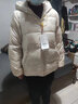 鸭鸭（YAYA）轻薄羽绒服女短款连帽小个子面包服秋冬外套 米色 M 实拍图