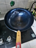 臻三环正宗章丘铁锅手工炒锅炒菜锅无涂层  一环轻音锅具礼盒套装 古法烤蓝34cm+锅铲+锅盖 3件套 实拍图